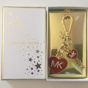 Beautiful Michael Kors Heart and key key chain.